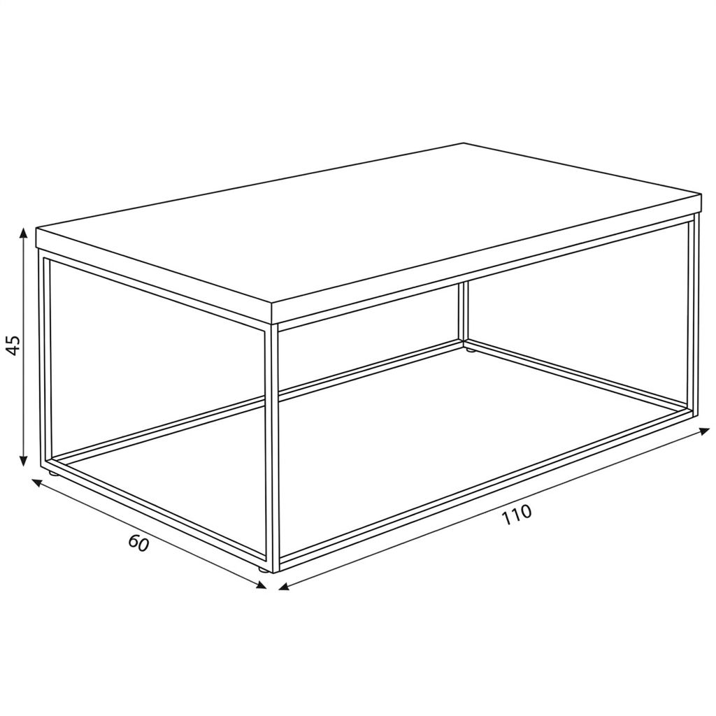 Autronic Fado CT-V2011WT Konferenčný stolík 110x60 cm, mramor, biela - galéria #5