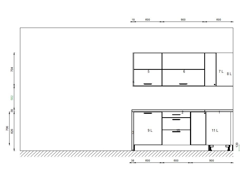 EBS Next Kuchyňská sestava rohová 2,4x3,5m, diamantově šedá - galéria #2