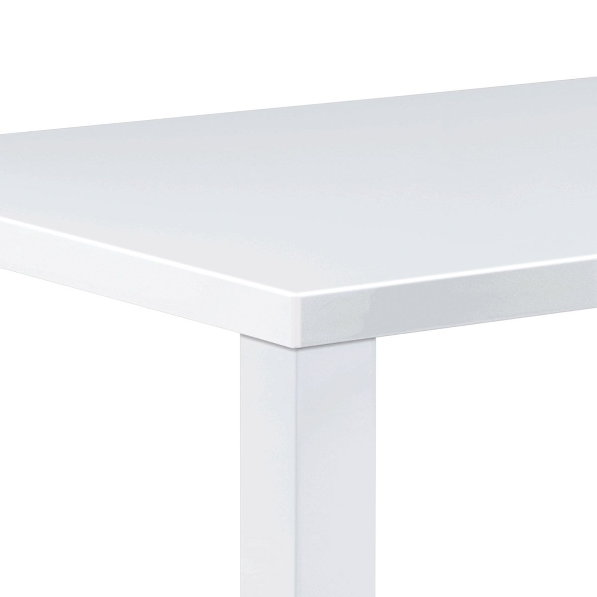 Autronic AT-3006WT Jedálenský stôl 120x80x76 cm, biely vysoký lesk - galéria #1
