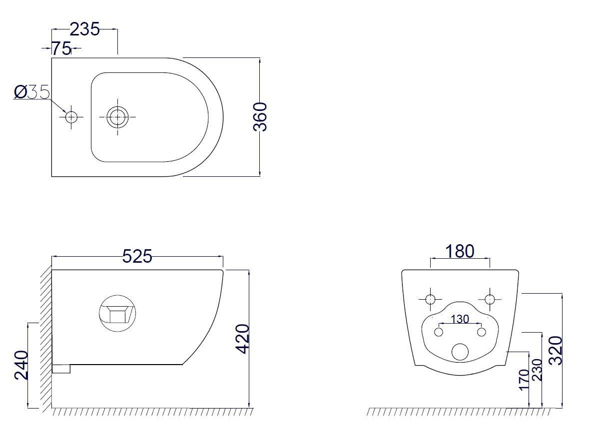 Kielle Oudee Závesný bidet, biely 30302000 - galéria #1