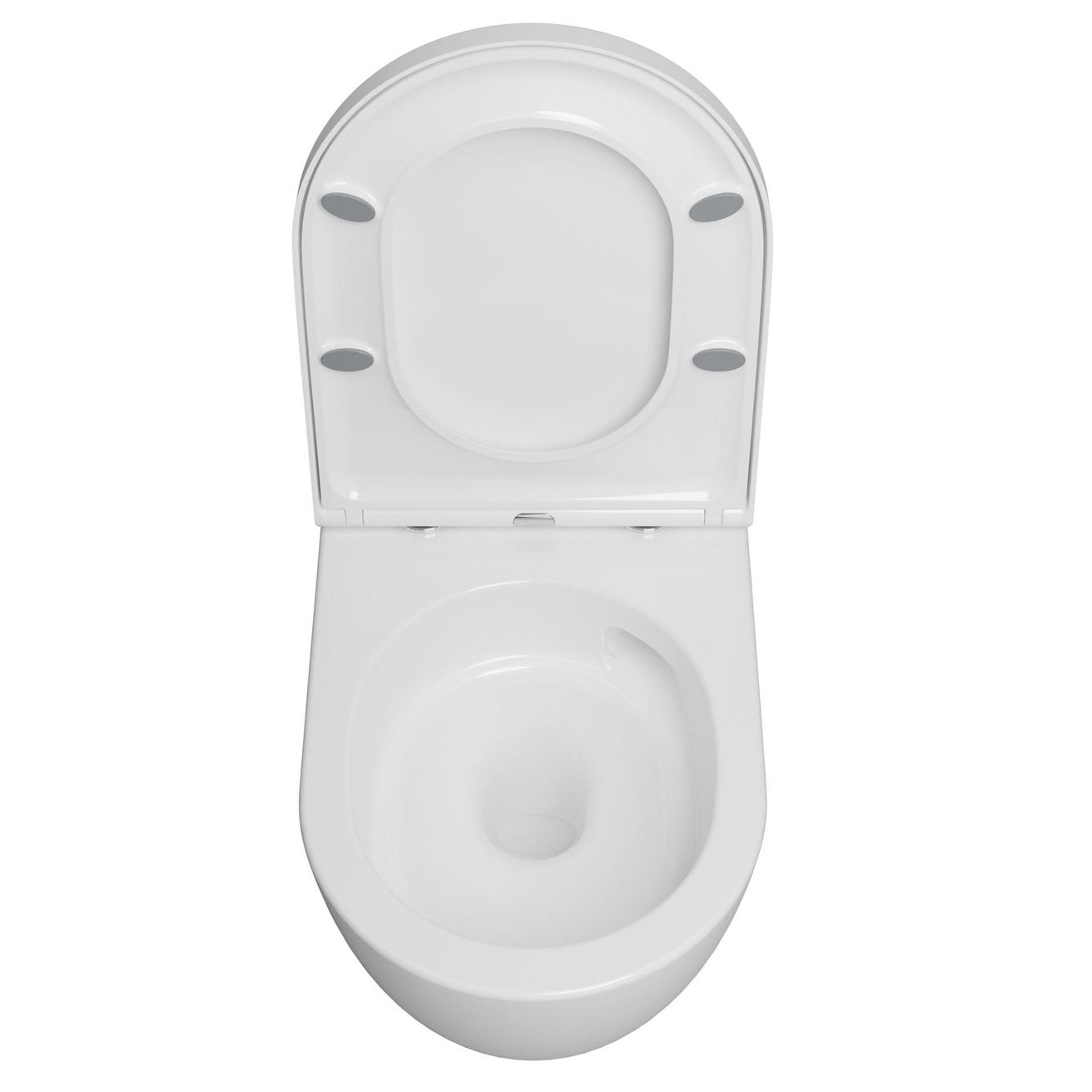 Kielle Oudee Závesné WC s WC doskou, Vortex Rimless, biele 30102003 - galéria #2