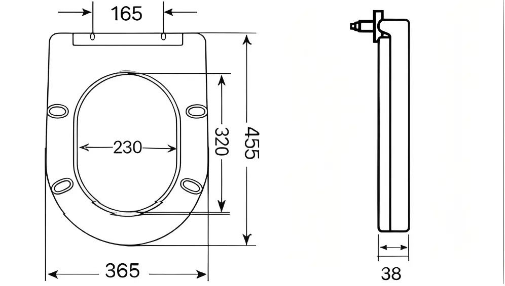 Kielle WC doska, Softclose, EasyLock, Slim, matná čierna 30401034 - galéria #1