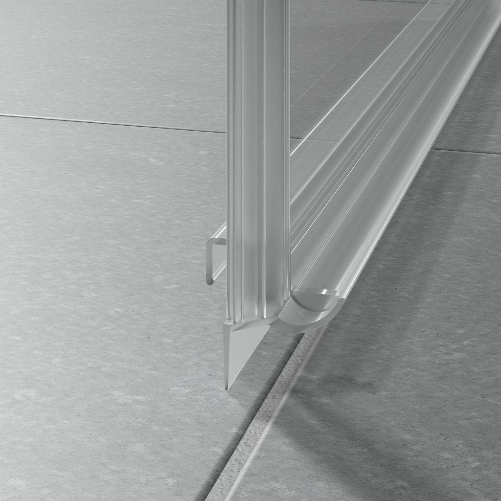 Kermi Nica 1/2 Bezbariérové dvere 90 cm, lesklé, ľavé - galéria #1