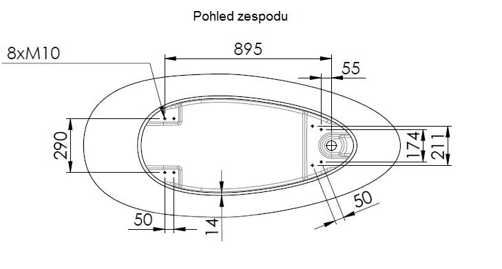 EBS Gladje Vaňa XL 170x77 cm, voľne stojaca - galéria #3