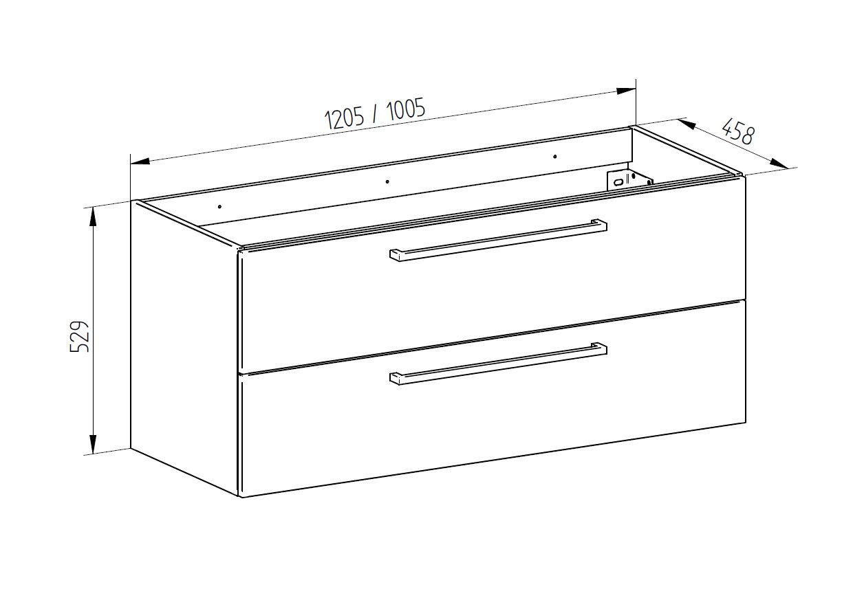 EBS Pure Umývadlová skrinka 121 cm, biela - galéria #1