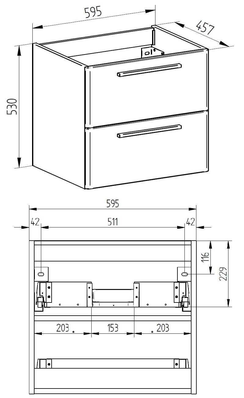 EBS Urban Skříňka s umyvadlem 61cm, černá mat/madlo nerez URBAN60CMN - galéria #4