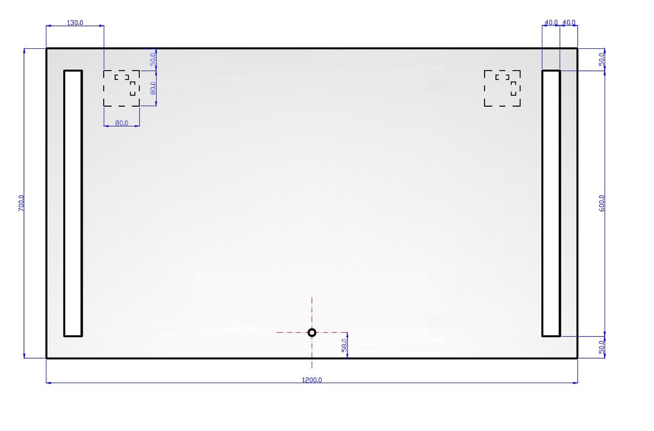EBS Lumina Zrkadlo 120x70 cm, LED osvetlenie, s vypínačom - galéria #3