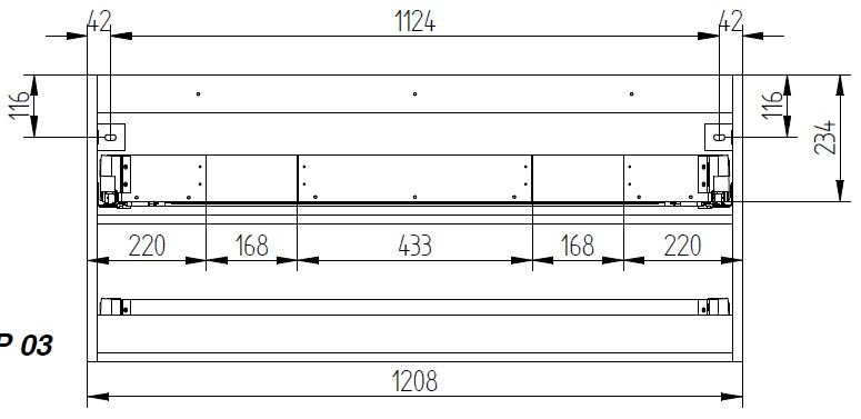 EBS KUBA Umývadlová skrinka 121 cm, biela lesklá - galéria #5