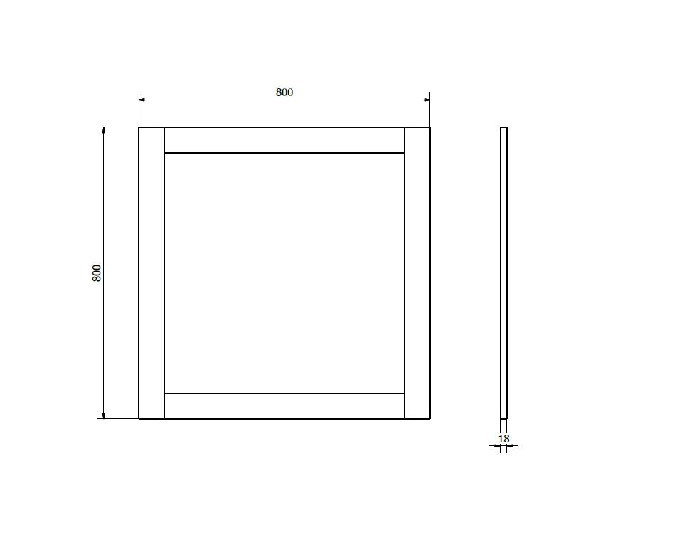 EBS Natka Zrkadlo 80x80 cm v bielom ráme - galéria #3