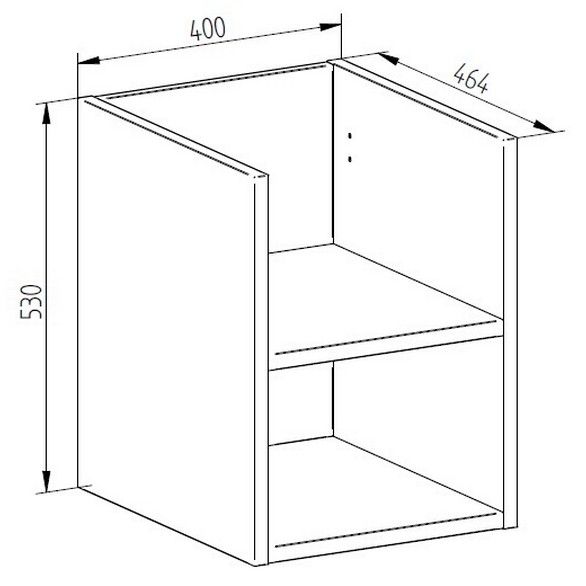 EBS KUBA Policová skriňa 40 cm, biela - galéria #1