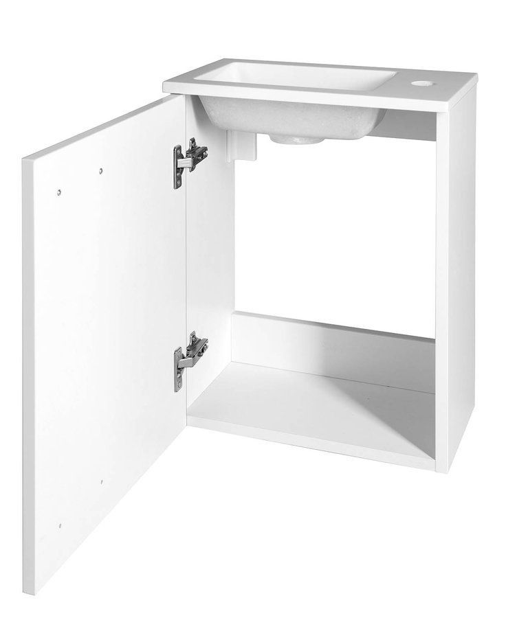 EBS Urban Smart Skrinka pod umývadlo 39,5 x 50 cm, biely lesk - galéria #7