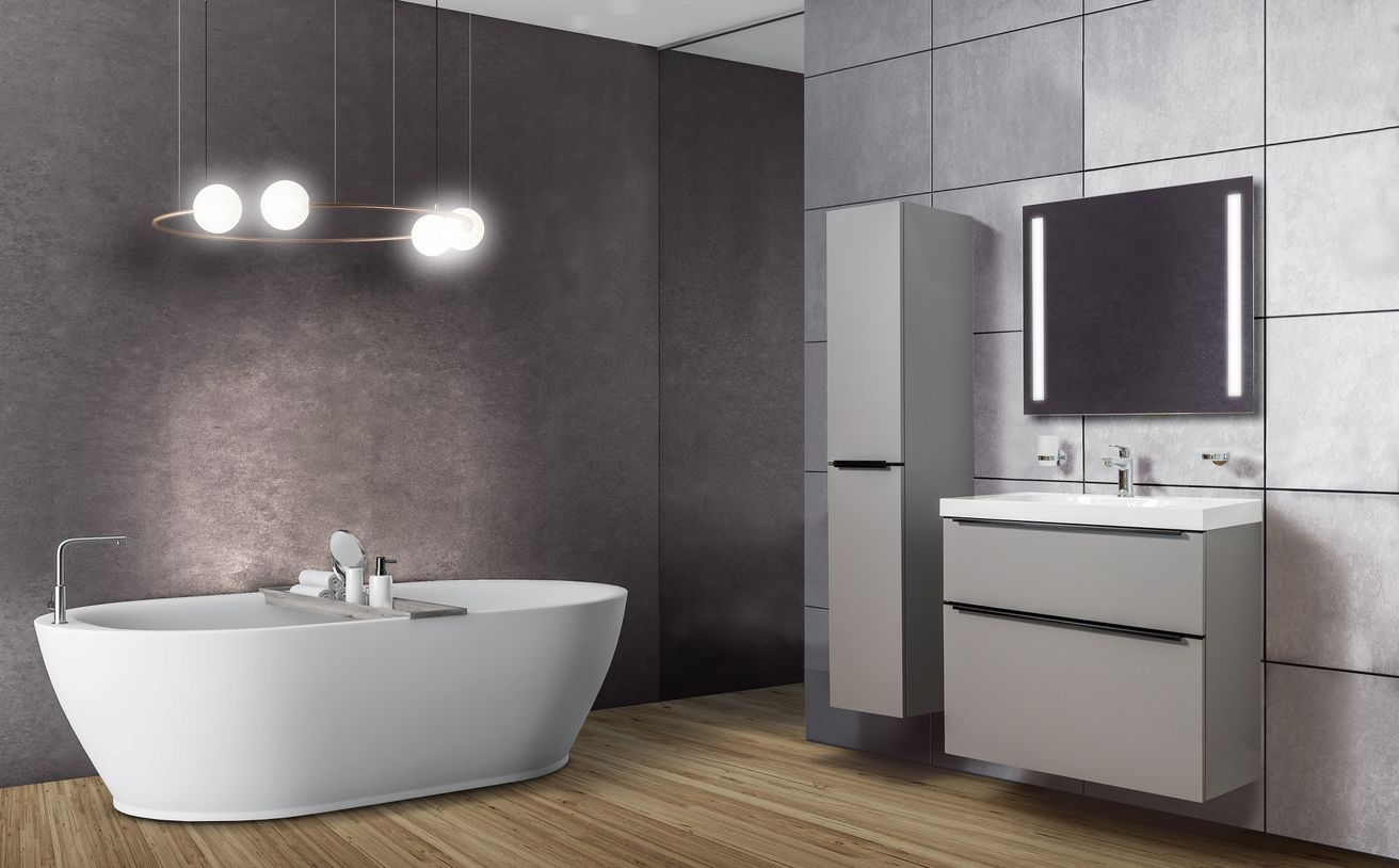 EBS Dream Vysoká skriňa L/P 35 x 170 cm, sivá matná - galéria #1