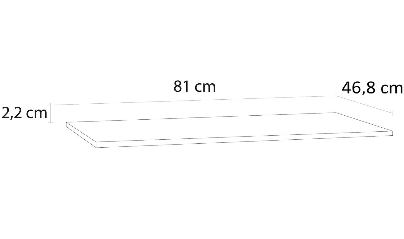EBS KUBA Doska pod umývadlo 81 cm, dub Halifax - galéria #1