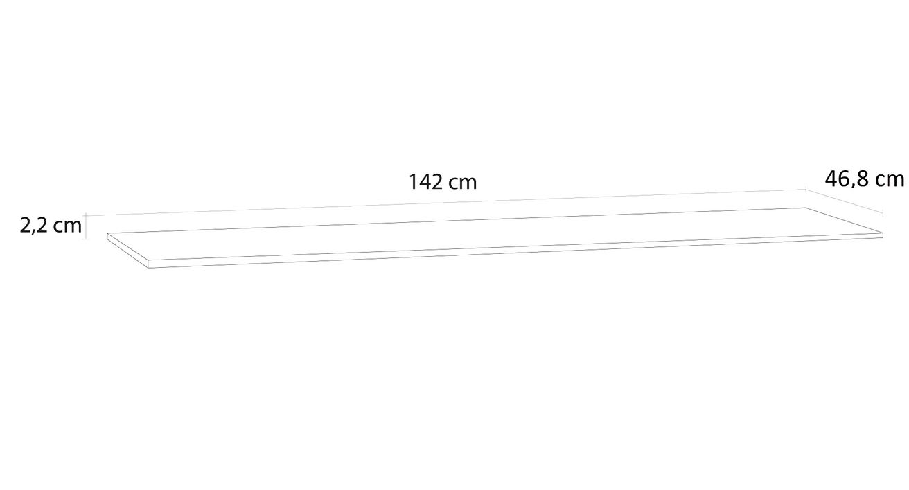 EBS KUBA Doska pod umývadlo 142 cm, dub Halifax - galéria #1