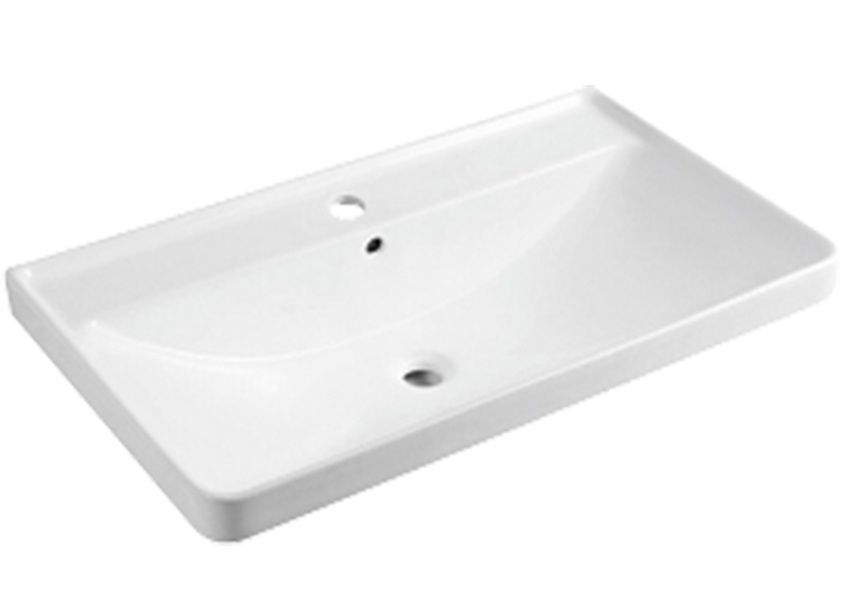 URBAN81DHB Skrinka s umývadlom 81 cm, dub halifax/matná biela - galéria #2