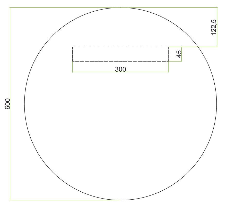 EBS Emilia Okrúhle zrkadlo 60 cm s čiernym rámom - galéria #2