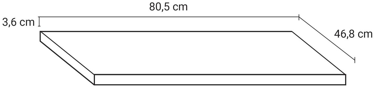 EBS Desk Umývadlová doska 80 cm, dub kronberg DESKD80DK - galéria #1