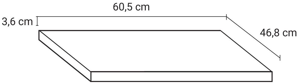 EBS Desk Umývadlová doska 60 cm, dub riviera DESKD60DR - galéria #1