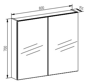 EBS Galnea Galerka 80 cm, dub Riviera GALNEA2G80DR - galéria #1