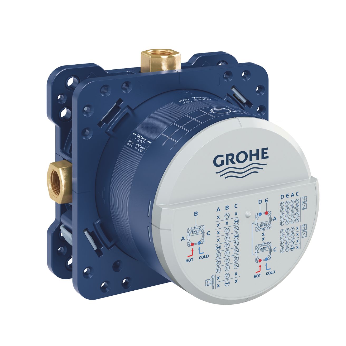 Senesi Sprchový komplet s termostatem a tělesem Grohe, příslušenství EBS, chrom SGE0002 - galéria #3