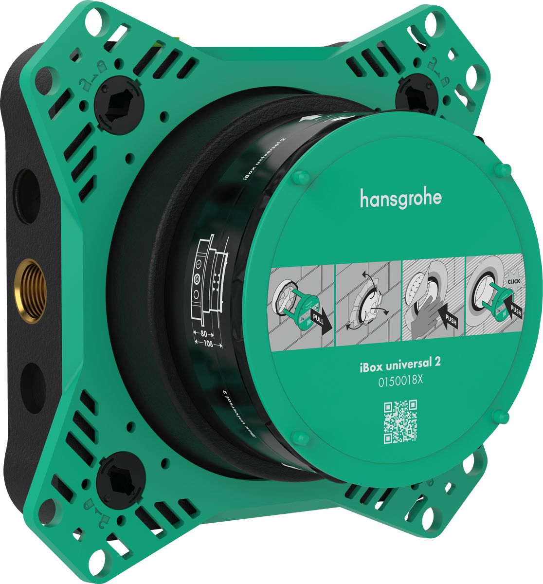 Senesi Sprchový komplet s termostatem a tělesem Hansgrohe, příslušenství EBS, chrom SHE0022 - galéria #3
