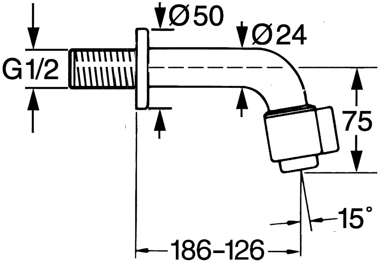Hansa Nova Nástenný umývadlový ventil, chróm 00968101 - galéria #2