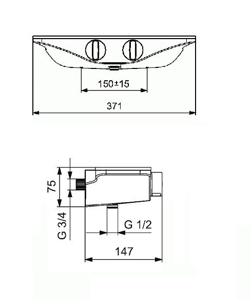 Hansa Emotion Termostatická batéria Wellfit, biela/chróm 5863017282 - galéria #1
