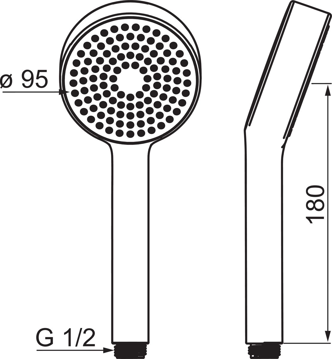 Ručná sprcha Hansa Basicjet 9,5 cm, chróm 44610300 - galéria #4
