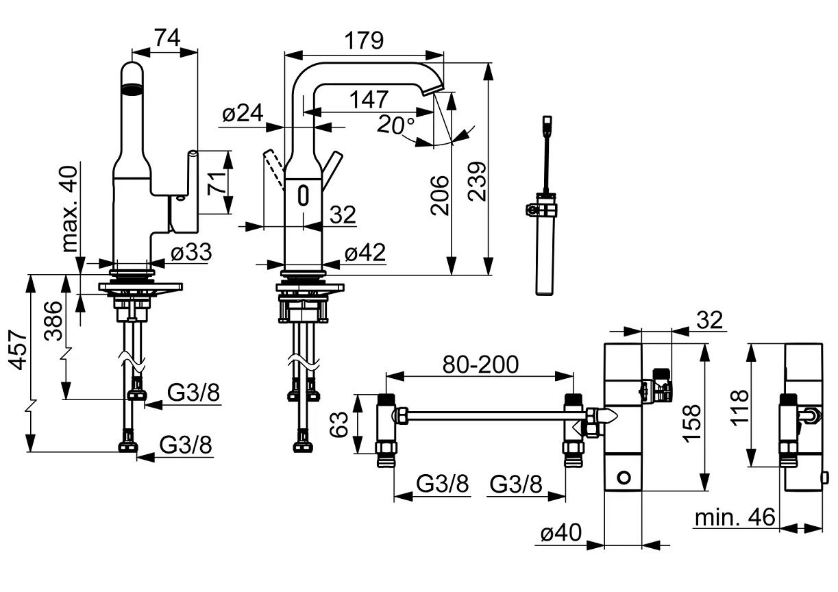 Hansa Vantis Style Hybrid Elektronická umývadlová batéria 3 V, s Bluetooth, chróm 54602209 - galéria #1