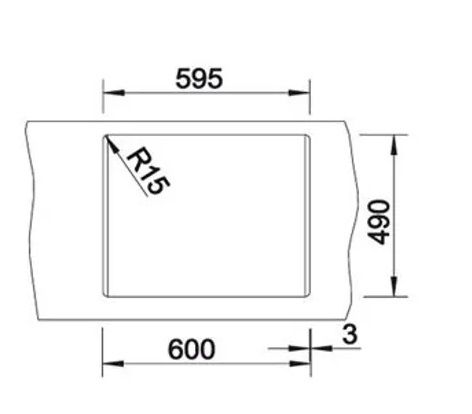 Blanco Dalago 6 Granitový drez bez odkapávača s excentrickým ovládaním, 61,5x51cm, antracit, 514197 - galéria #3