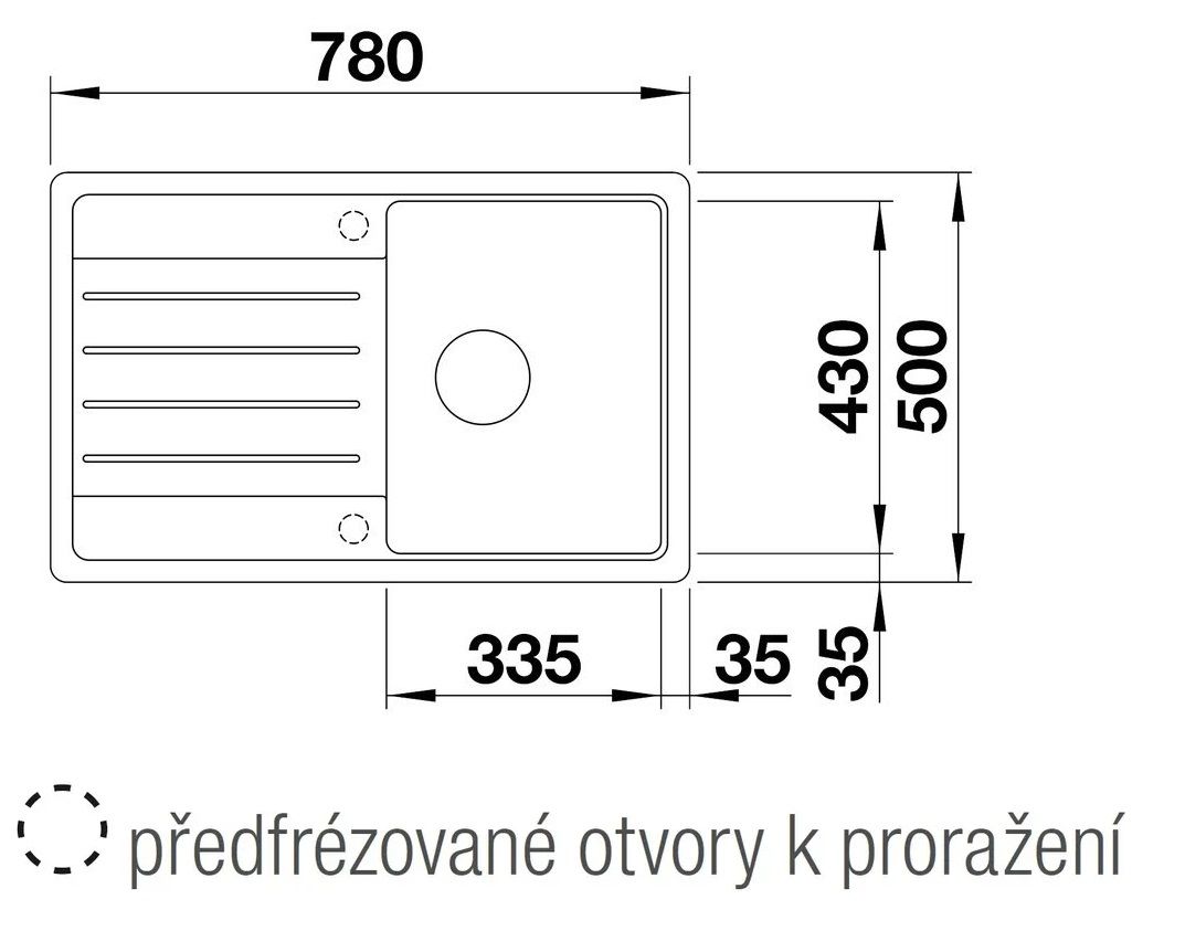 Blanco Legra 45 S Granitový drez s odkapávačom, obojstranný, 78x50cm, biely, 522203 - galéria #1