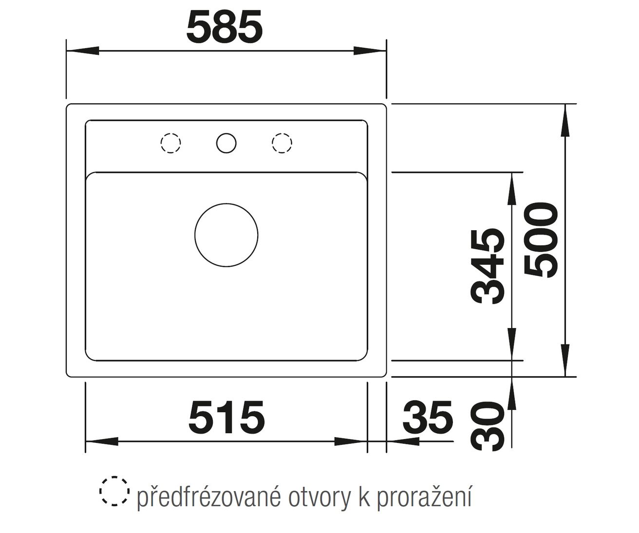 Granitový drez Blanco Legra 6 bez odkvapkávača, 58,5x50 cm, káva, 523337 - galéria #1