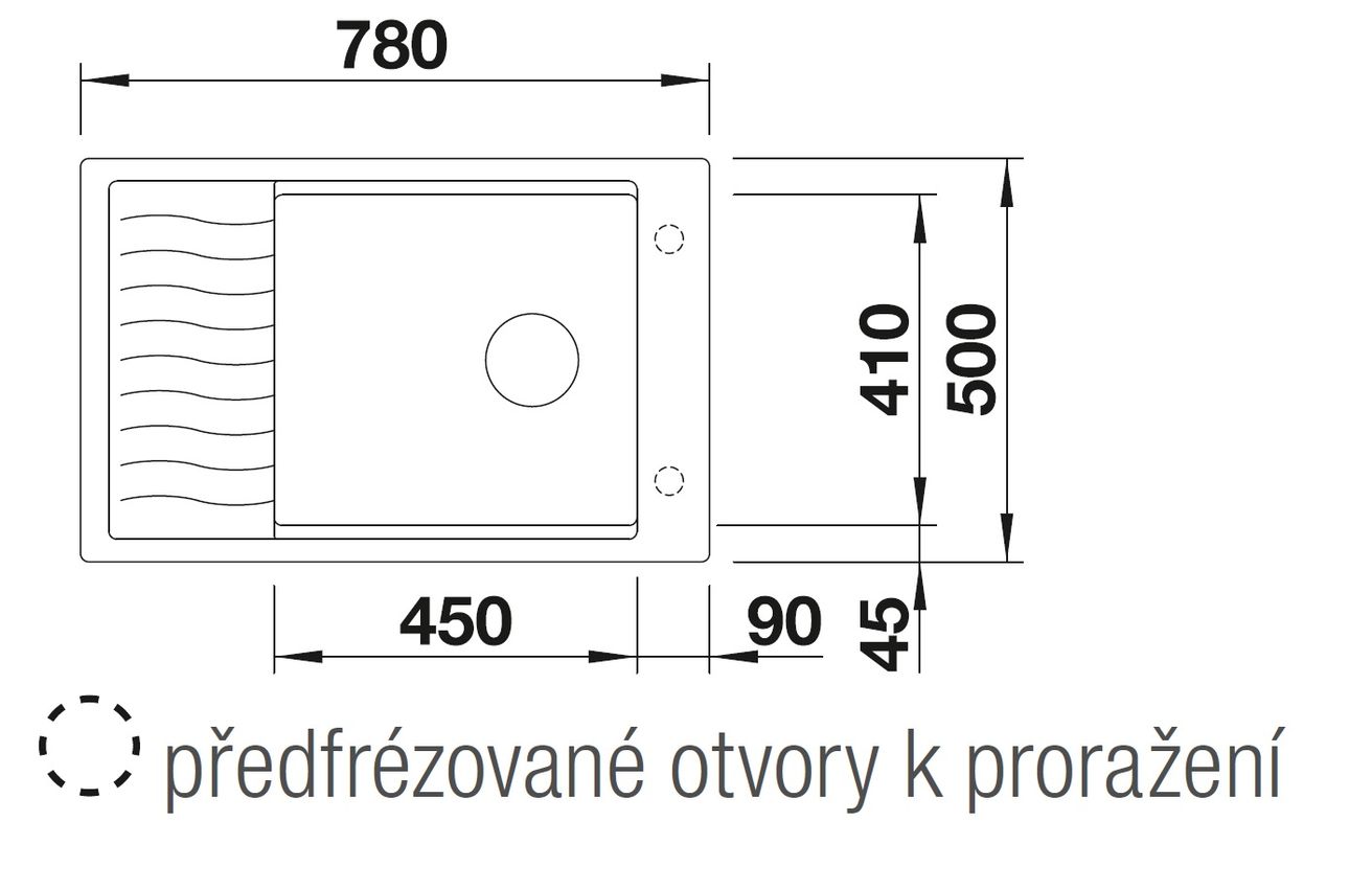 Blanco Elon XL 6 S Granitový drez s odkapávačom, obojstranný, odtoková mriežka, 78x50cm, tartufo 524851 - galéria #1