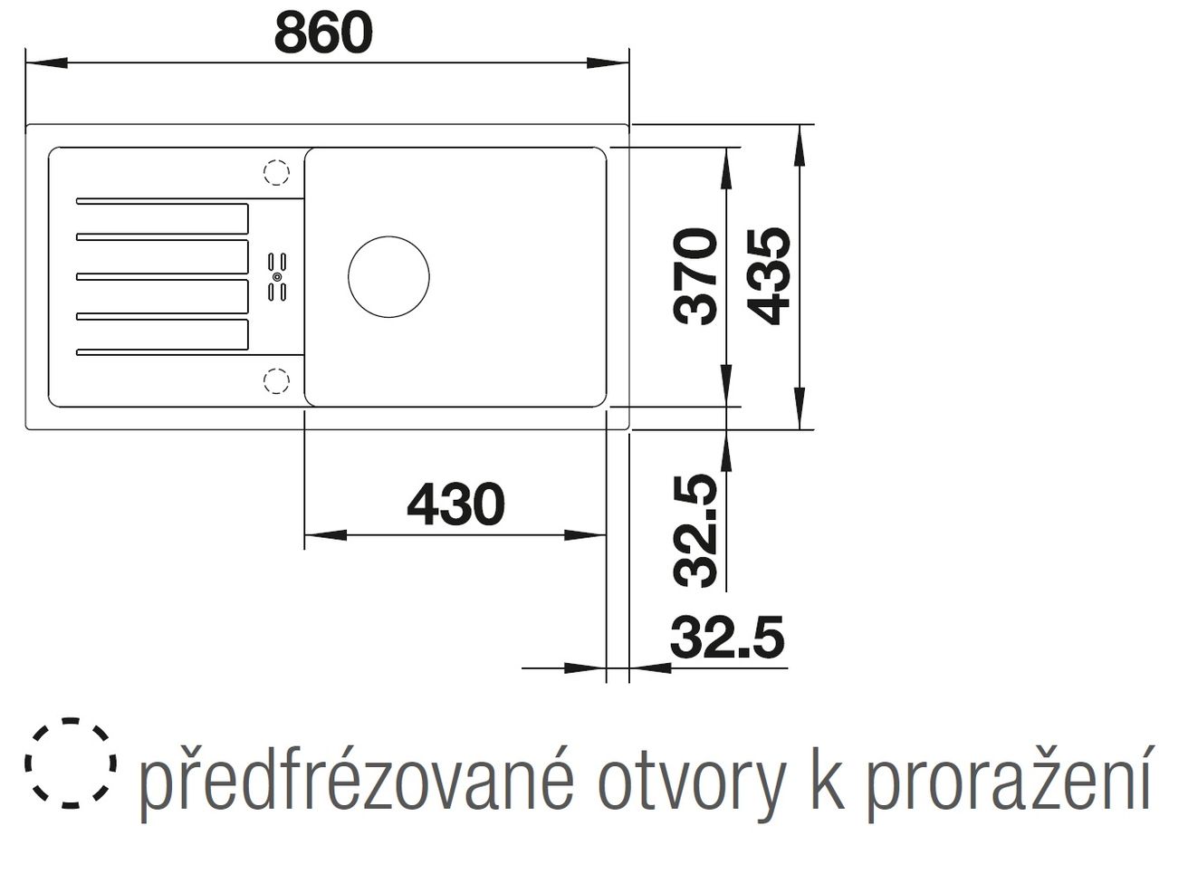 Blanco Favum XL 6 S Granitový drez s odkapávačom, obojstranný, 86x43,5 cm, biely, 524235 - galéria #1
