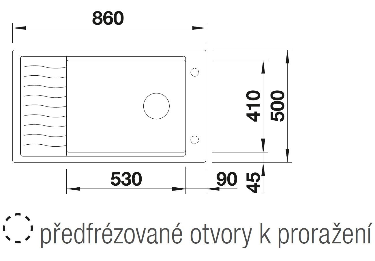 Blanco Elon XL 8 S Granitový drez s odkvapkávačom, obojstranný, s mriežkou, 86x50cm, tartufo 524877 - galéria #1
