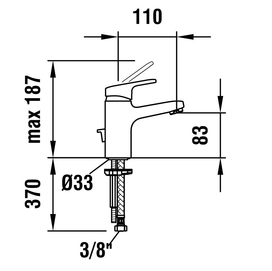 Laufen City Pro Umývadlová batéria, chróm HF500902100000 - galéria #1