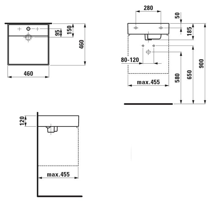 Laufen Kartell Umývadlo 46x46 H8153310001111 - galéria #1