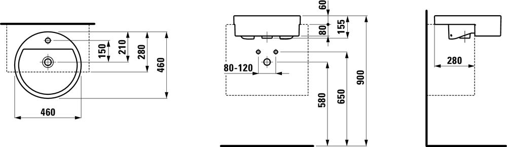 Laufen Umývadlo Living, biele H8134310001041 - galéria #1