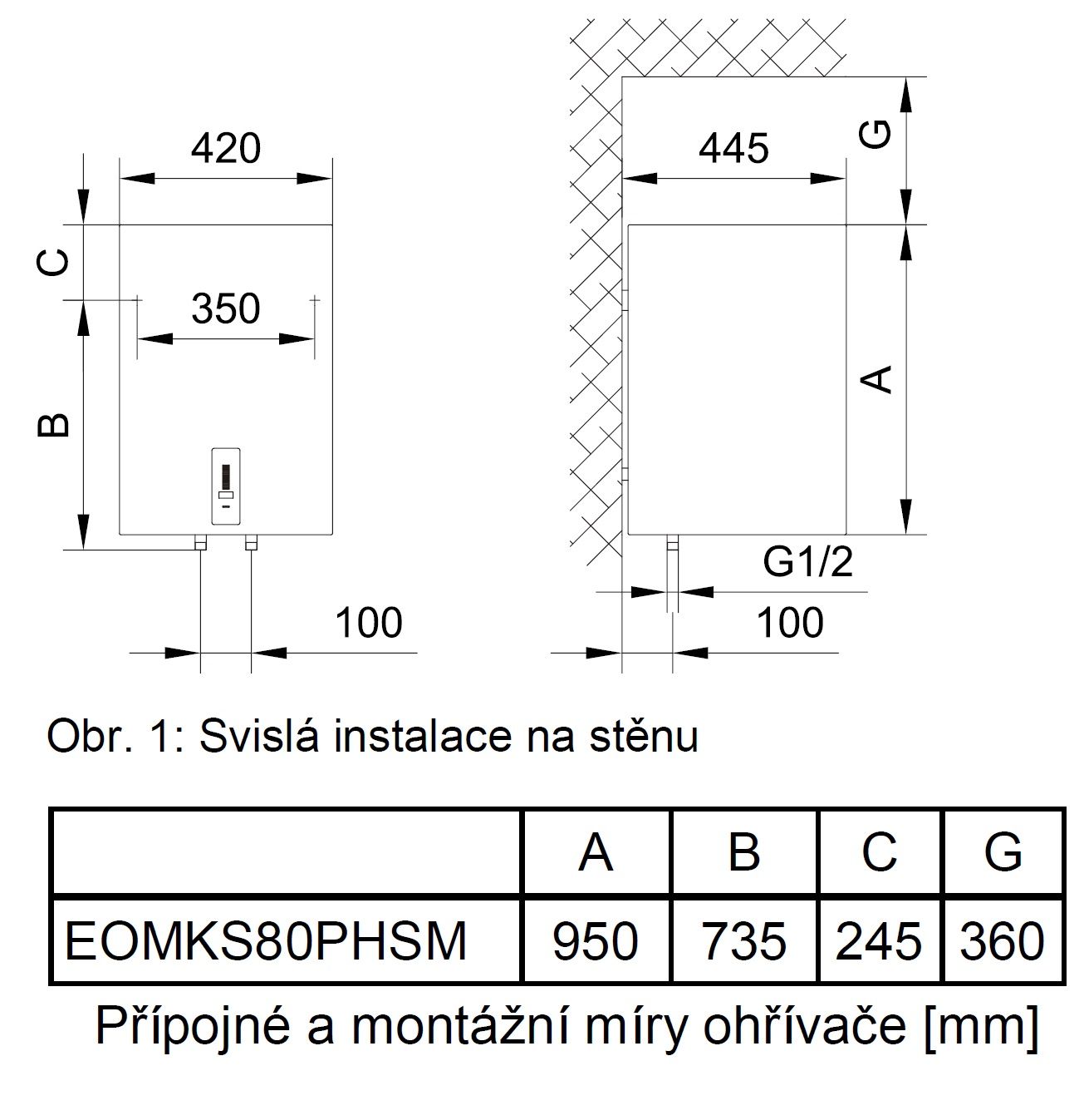 Mora EOMKS80PHSM Elektrický zásobníkový ohrievač vody - galéria #1