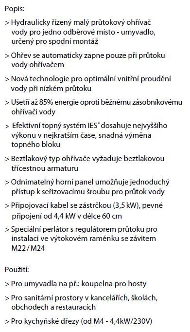 Clage M6 Elektrický prietokový ohrievač vody, beztlakový 5,7 kW - galéria #4