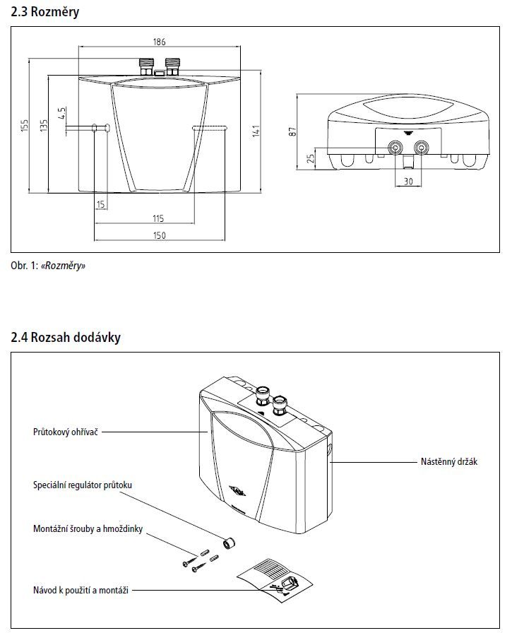 Clage M7 Beztlakový elektrický prietokový ohrievač vody 6,5 kW - galéria #2