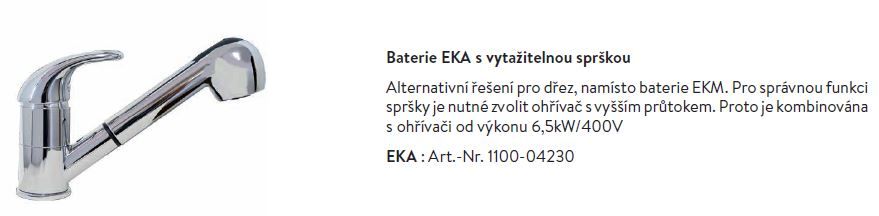 Clage M7EKA Elektrický prietokový ohrievač vody beztlakový s batériou  6,5 kW - galéria #3