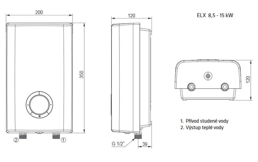 Elíz ELX10 Elektrický prietokový ohrievač vody 10 kW - galéria #2