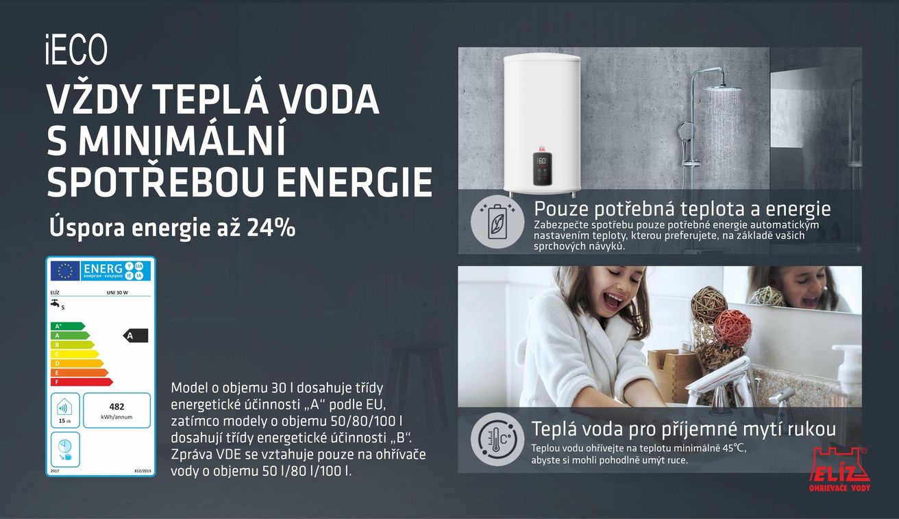 Elíz UNI80W Elektrický zásobníkový ohřívač vody - galéria #4