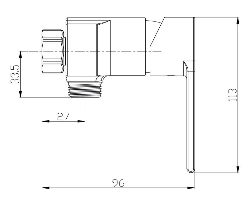 Mereo Dita Sprchová nástenná batéria, chróm CBE60103D - galéria #1