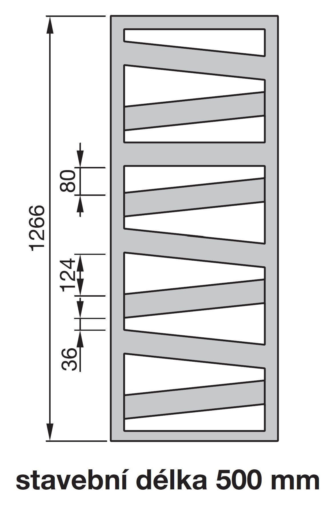 Zehnder Kazeane RK-130-050 Radiátor kombinovaný, 50x126,6cm, biely - galéria #3