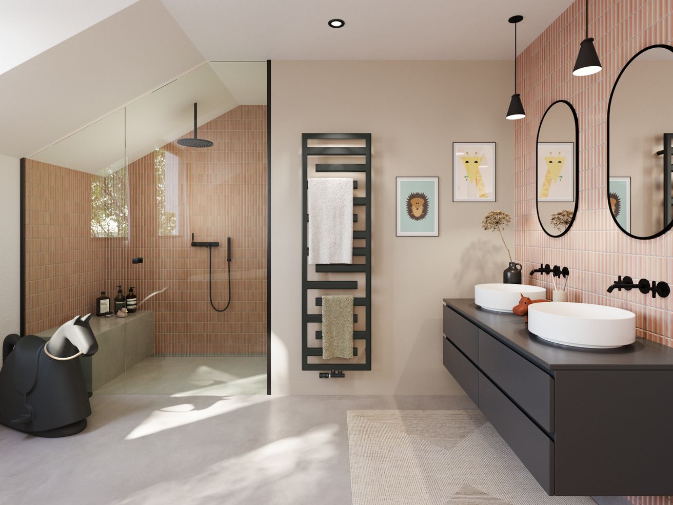 Zehnder Tetris ZT5090BM Radiátor pre vykurovací systém, 50x86 cm, čierny mat 0557 - galéria #2