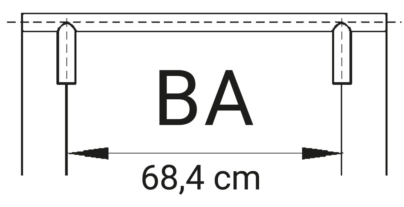 EBS Landhaus Kovová rukoväť skrinky 83,2 cm, čierna, LAND620-80 - galéria #1