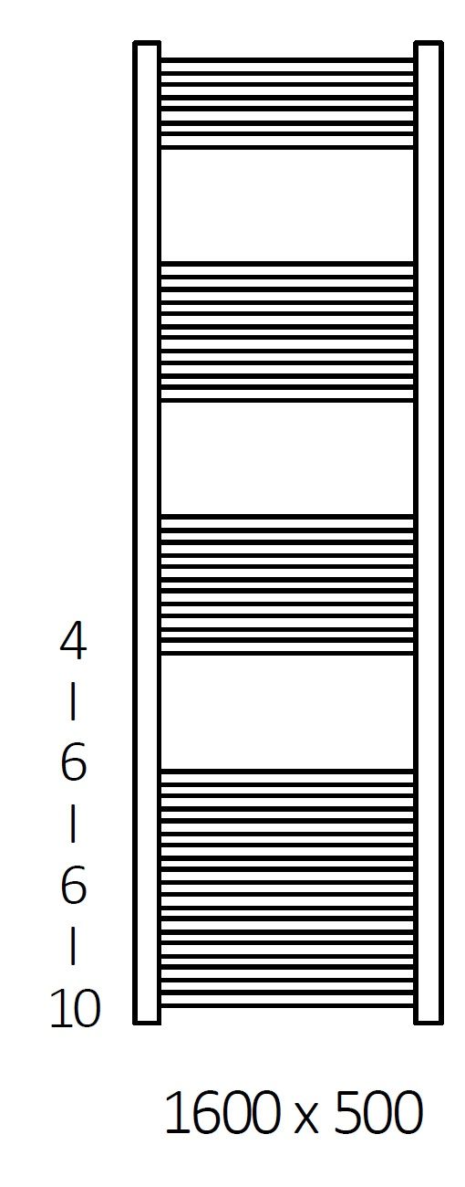 EBS LEO G50160SCR Radiátor elektrický 50x160 cm, tyč S vpravo, chrom - galéria #4