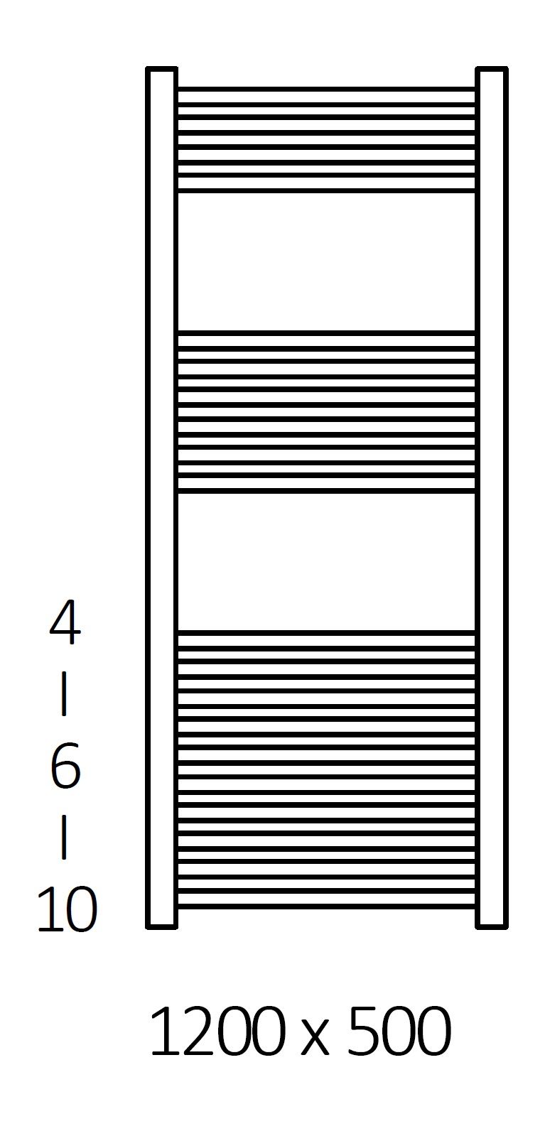 EBS LEO G50120MCR Radiátor elektrický 50x120 cm, tyč M vpravo, chrom - galéria #4